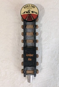 Rails End Beer Company Amber Ale Tap Handle Craft Brewery Rare Collectible - Picture 1 of 4