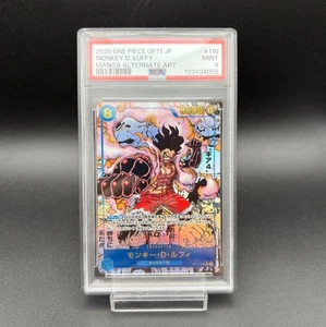 PSA 9 Monkey D Luffy OP11-118 SEC Manga Art Comic Parallel One Piece Card JP - Bild 1 von 10