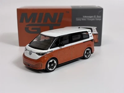 Volkswagen VW Id Buzz Caramelle Bianco Energetic Arancione Rhd 1:64 Mini GT - Immagine 1 di 4