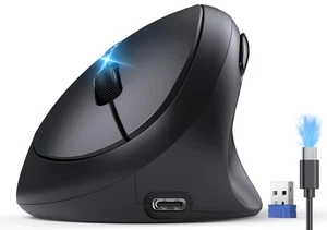 Ergonomic Mouse Bluetooth Wireless Vertical Mouse Rechargeable Battery Quiet ... - Picture 1 of 7