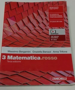 matematica.rosso – vol. 3 - zanichelli - 9788808321473 - Foto 1 di 2