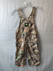 John Deere Overalls Boys 4T Camouflage Camo Mossy Oak Outdoor Hunting Youth - Picture 1 of 10