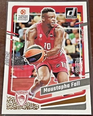 2023-24 Panini Donruss EuroLeague Basketball Moustapha Fall #123 Piraeus - Image 1 of 2