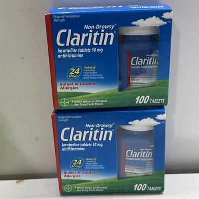 Claritin Allergy Medicine 10 mg comprimidos de loratadina - 2 PACK caducado 2027 Foto 1 de 3