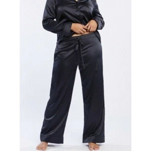 SAVAGE x FENTY Damen Plus 3X schwarz Satin seidig Pyjamahose bequem weich Luxus - Bild 1 von 5
