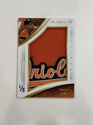 2015 Panini Immaculate Collection Nelson Cruz #88 Patch 1/5 - Image 1 of 2