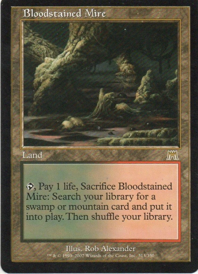 MTG: Onslaught: Bloodstained Mire: Lightly Played Condition - Image 1 of 1