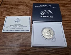 2008 S Bald Eagle Commemorative Half Dollar UNC Clad W/Box & COA - Picture 1 of 2