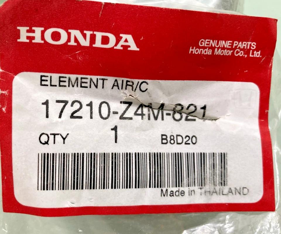 Honda (2 PACK) Air Filter - 17210-Z4M-821