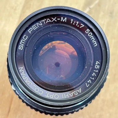 SMC Pentax-M Lens Asahi 50mm f1.7 with Hoya 49mm Skylight 1B Filter and Case - Image 1 of 4
