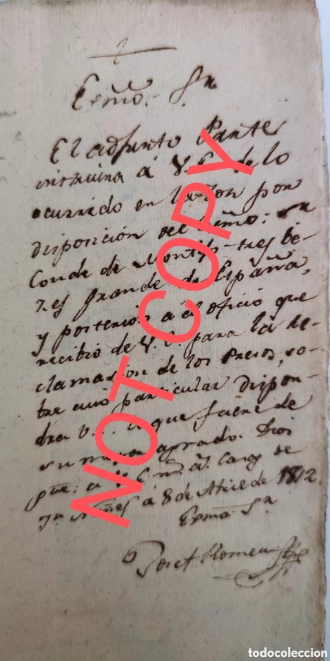 GUERRILLERO JOSÉ ROMEU VALENCIA SAGUNTO 1812 GUERRA DE LA INDEPENDENCIA - Imagen 1 de 1