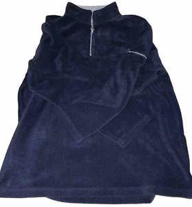 Mens Foot Locker Blue 1/4 Zip Fleece Pullover Sweater Size XXXL Vintage EUC! 3XL - Picture 1 of 6