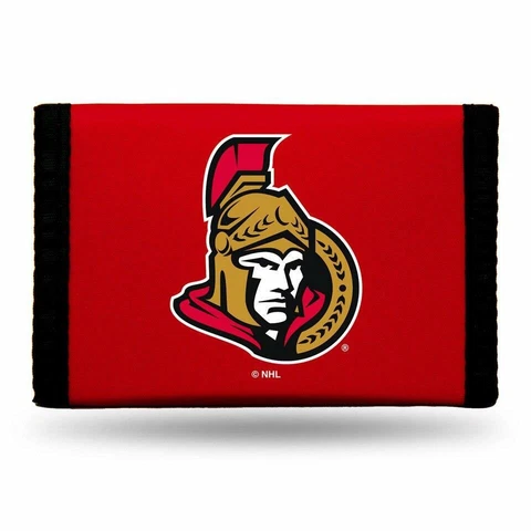 Ottawa Senators Nylon Tri-Fold Wallet [NEW] NHL Vinyl Trifold Billfold ID Cover