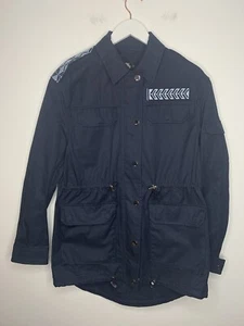 Karl Lagerfeld Military Embroidered jacket Blazer Size EU36 blue Colour - Picture 1 of 22