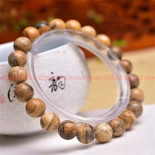 VALENTINO Bracciale Elasticabile 8 10 12 mm Quadro Moda Diaspro Pietra Preziosa Rotonda 7 5"