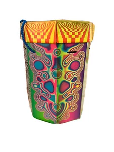 SELTENE psychedelische Reise dekorative achteckige Karton Geschenk Aufbewahrungsbox mit Griffen - Bild 1 von 9