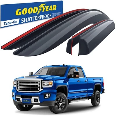 Солнцезащитные козырьки защита от дождя для GMC Sierra 2015-2018 годов выпуска с двойной кабиной - Изображение 1 из 4