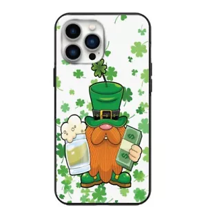 St Patrick's Day Gnome Green beer Red Beard and money phone case for iPhone 7 8 - Picture 1 of 31