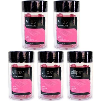 ellips, Hair Vitamin with Pro-Keratin, Jar (50capsules), Hair Repair (Pack of 5) - Image 1 of 4
