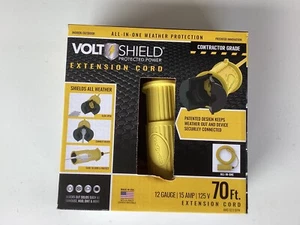 Cavo di prolunga resistente esterno/interno VoltShield 70 piedi 12/3 SJTW tutte le condizioni atmosferiche - Foto 1 di 5