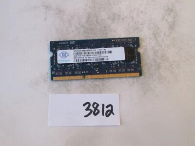 Nanya NT2GC64B88B0NS-CG 2Gb PC3-10600 1333Mhz DDR3 SODIMM Laptop Memory RAM 3812 - Image 1 of 2