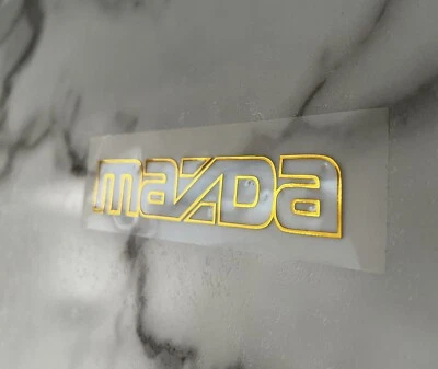 ** Хромированное золото ** 90-93 Miata передний бампер Mazda этикетка логотип стикер JDM 6 «X 1» - Изображение 1 из 3