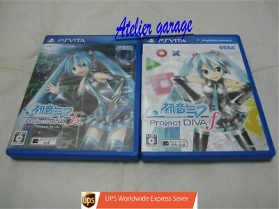 W/Tracking Number. USED Vita Hatsune Miku Project Diva f + 2nd 2 Set Japanese - Image 1 of 4
