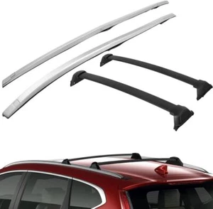 4Pcs Roof Rack Side Rails + Cross Bars for 2017-2022 Honda CRV CR-V OE Style - Picture 1 of 9