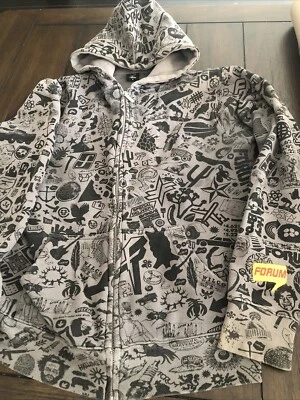 Sudadera con Capucha Gráfica Y2K Forum Skate Snowboard Talla Pequeña De Colección Foto 1 de 4