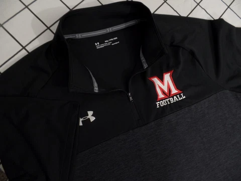 Miami Of Ohio University FOOTBALL UNDER ARMOUR  1/4 ZIP Golf Shirt Mens XXL Cover