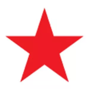 Estampilla STAR, roja pretintada, marca brillante, impresión de 5/8" de diámetro - Imagen 1 de 1