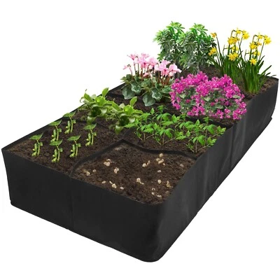 Cama de jardín elevada de tela 3x6 pies bolsa de cultivo jardinera para verduras, plantas, flores Foto 1 de 4