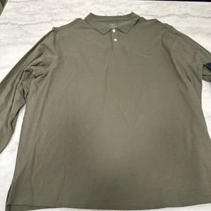 George Herren Piqué Langarm Poloshirt Grün Artischocke Gr. 2XL (50-52) Neu mit Etikett - Bild 1 von 7