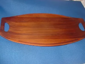 DANSK TEAKHOLZ DÄNEMARK SURFBRETT SERVIERTABLETT 24" MODERN MID CENTURY EAMES MOD - Bild 1 von 6