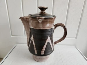 Vintage Roggen Keramik Teekanne entworfen und signiert von David Sharp Ende der 1970er - Bild 1 von 7