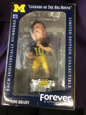 Tom Brady Bobblehead Legends Of The Big  House Wolverines Bobble Head New In Box Cover
