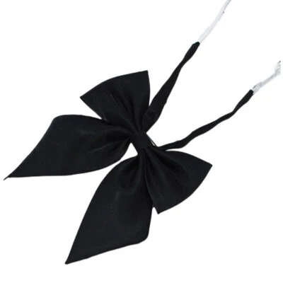 Mujeres Dama Brillante Sólido Moño Corbata Niña Brillante Pajarita Cuello Ropa QN22003 Foto 1 de 4