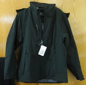 NWT North End Men's Insulated Soft Shell Jacket Coat Black Lg Hood Audio Port - Picture 1 of 3