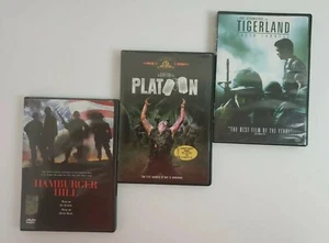 Lot-3/Platoon-Hamburger Hill &Tigerland Like New DVD's Nominee or Oscar Winners - Imagen 1 de 10