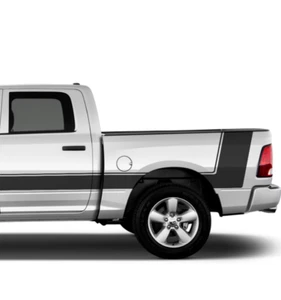 Se adapta a rayas de cama trasera Dodge Ram 1500, calcomanía de vinilo lateral, rayas de carreras, gráficos - Imagen 1 de 11