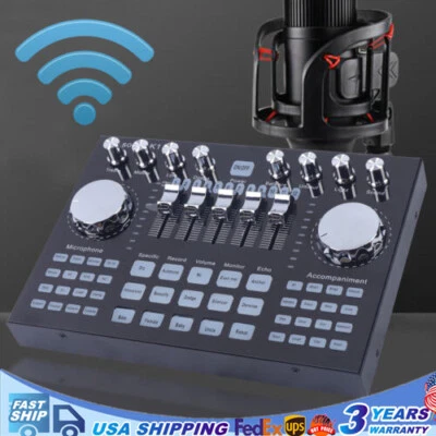 Voice Changer Digital Live Sound Card For Live Streaming Audio Mixer Broadcast - Image 1 of 4