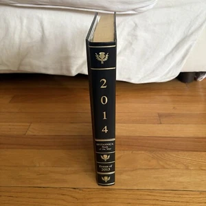 Encyclopedia Britannica Book Of The Year 2014 Annual Black Pad Leather MINT RARE - Bild 1 von 5