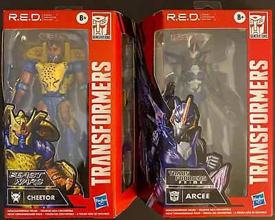 Transformers Robots Enhanced Design R.E.D. Prime Arcee & Beast Wars Cheetor  - Image 1 of 2