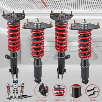 4PCS Coilover Struts For 06-12 Mitsubishi Eclipse 4G 04-12 Galant DJ Adj.Height Foto 1 de 4