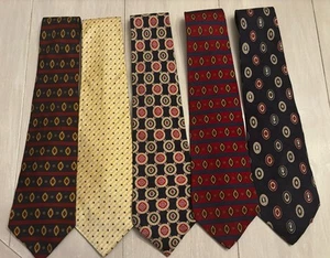 Lot of 5 Tommy Hilfiger Vintage Men's 100% Silk Necktie Nice!!! - Picture 1 of 9