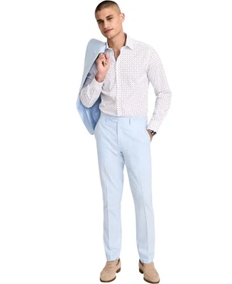 Pantalones de vestir Bar Iii para hombre ajustados 34/34 azul claro elásticos lisos Foto 1 de 3