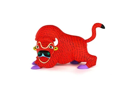 Oaxacan Wood Carving Armando Jimenez Bull Toro Oaxaca Mexican Folk Art Alebrije - Image 1 of 4