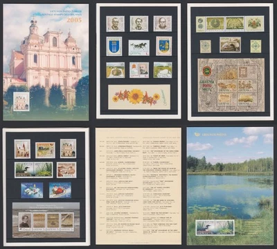 Juego Año Oficial Lituania 2005 MNH aXF Completo como Emitido con Sellos y Bloques Foto 1 de 4