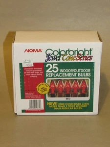 25 RED Noma ColorBright Jewel Tone Indoor/Outdoor C7 Replacement Christmas Bulbs - Picture 1 of 2