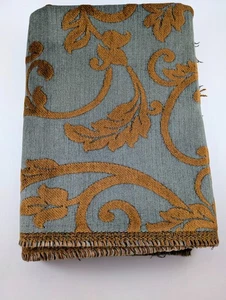 Jacquard Blumen Schnörkel schwerer Polsterstoff Panel blau und gold 54x38" - Bild 1 von 9